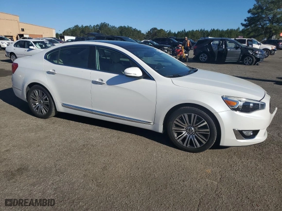 2015 Kia Cadenza Premium with VIN KNALN4D77F5185086, listed as a Copart auction lot 49505565 with 81,231 mi miles and Salvage Title. Bid and sale history available at carsss.com. Image 4.