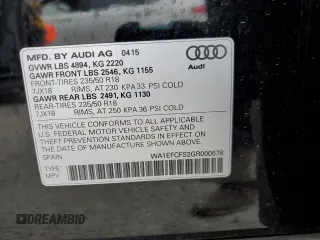 2016 Audi Q3 Premium Plus z VIN WA1EFCFS2GR000578, wystawiony jako Copart lot #54351295 z przebiegiem 154 419 mil mil oraz Czysty tytuł • Clean title. Historia ofert i sprzedaży dostępna na DreamBid. Obrazek 13.