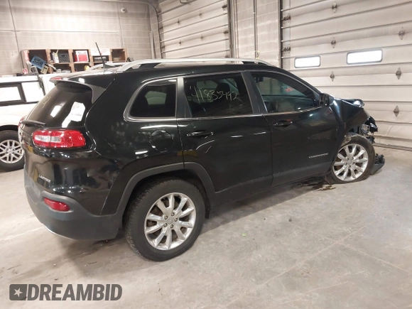 2016 Jeep Cherokee Limited with VIN 1C4PJMDB1GW304332, listed as a IAAI auction lot 41835492 with 84,567 mi miles. Bid and sale history available at carsss.com. Image 4.