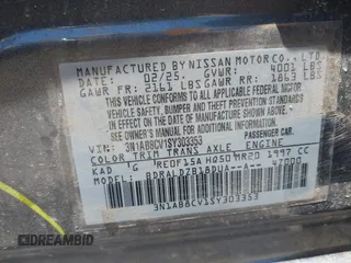 2025 Nissan Sentra SV с VIN 3N1AB8CV1SY303353, выставлен на аукционе IAAI как лот 42503250 с пробегом 7 176 миль миль и . История ставок и продаж доступна на DreamBid. Изображение 9.