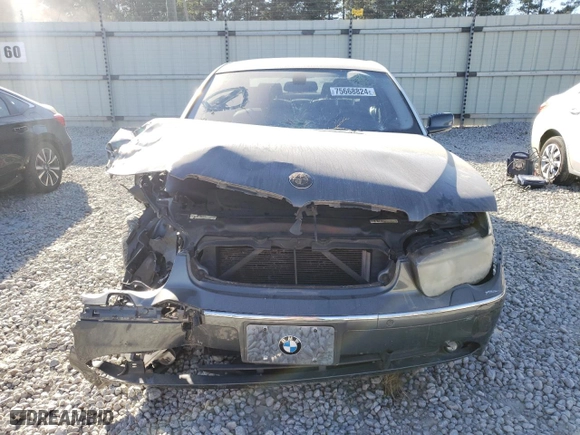 2004 BMW 7 Series 745Li with VIN WBAGN63514DS55343, listed as a Copart auction lot 75668824 with 153,909 mi miles and Salvage Title. Bid and sale history available at carsss.com. Image 5.