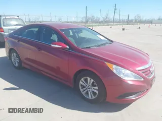 2014 Hyundai Sonata GLS with VIN 5NPEB4AC1EH928846, listed as a IAAI auction lot 41843568 with 72,863 mi miles and . Bid and sale history available at carsss.com. Image 1.