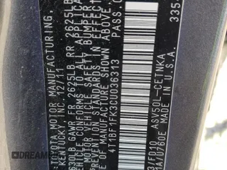 2012 Toyota Camry L with VIN 4T1BF1FK3CU036313, listed as a Copart auction lot 50185315 with 257,471 mi miles and Salvage Title. Bid and sale history available at carsss.com. Image 12.