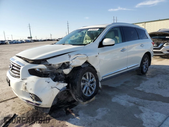 2015 Infiniti QX60 with VIN 5N1AL0MM5FC527690, listed as a Copart auction lot 45763045 with 157,179 mi miles and Salvage Title. Bid and sale history available at DreamBid. Image 1.