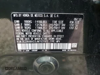 2018 Honda HR-V LX with VIN 3CZRU6H33JM703565, listed as a Copart auction lot 53083905 with 83,724 mi miles and Salvage Title. Bid and sale history available at carsss.com. Image 14.