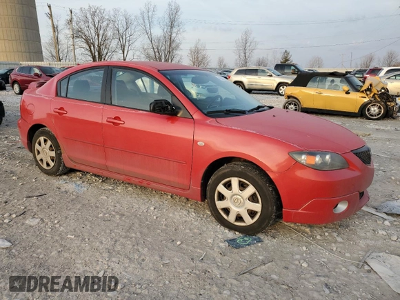 2006 Mazda 3 i with VIN JM1BK12F161416801, listed as a Copart auction lot 48865535 with 195,086 mi miles and Clean Title. Bid and sale history available at DreamBid. Image 4.