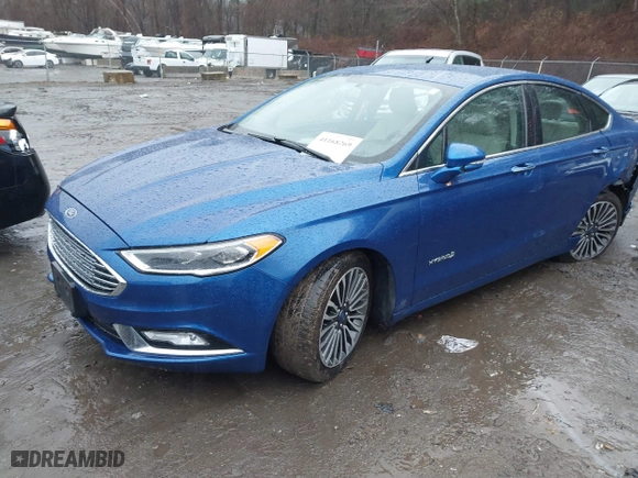2018 Ford Fusion Hybrid Titanium with VIN 3FA6P0RU5JR141536, listed as a IAAI auction lot 41168269 with 54,754 mi miles. Bid and sale history available at carsss.com. Image 17.