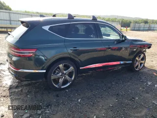 2021 Genesis GV80 with VIN KMUHCESC6MU073951, listed as a Copart auction lot 63617215 with 42,510 mi miles and Salvage title. Bid and sale history available at DreamBid. Image 3.