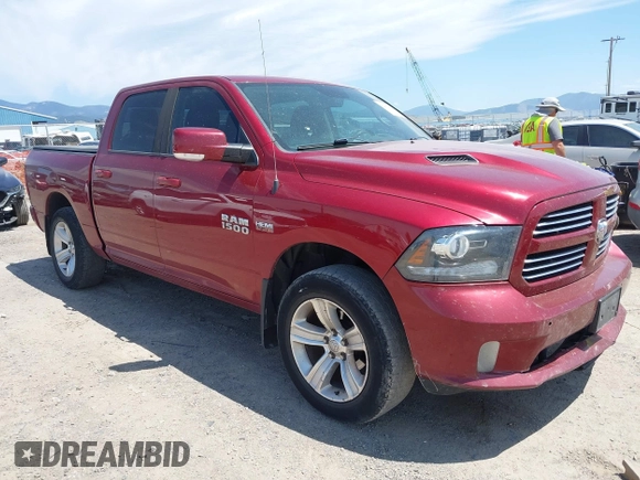 2014 Ram 1500 Sport with VIN 1C6RR7MTXES476978, listed as a IAAI auction lot 42481482 with 172,721 mi miles and . Bid and sale history available at DreamBid. Image 1.