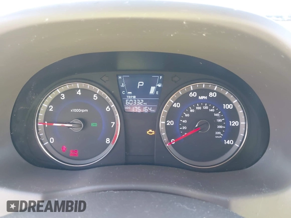2012 Hyundai Accent GLS with VIN KMHCU4AE3CU246908, listed as a IAAI auction lot 41696958 with 175,164 mi miles. Bid and sale history available at carsss.com. Image 7.