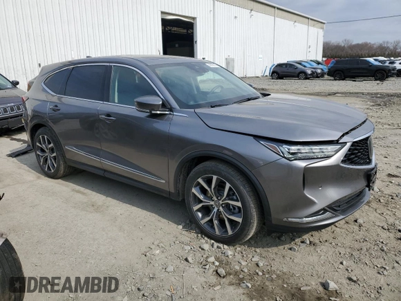 2022 Acura MDX w/Technology Package with VIN 5J8YE1H45NL014145, listed as a Copart auction lot 48190145 with 37,849 mi miles and Salvage Title. Bid and sale history available at carsss.com. Image 4.