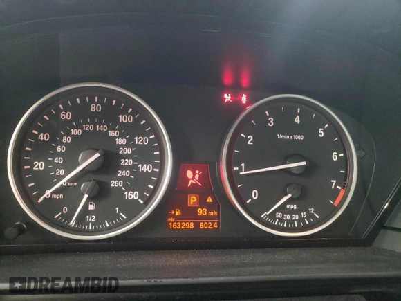 2010 BMW 5 Series 535i xDrive with VIN WBANV9C56AC391171, listed as a Copart auction lot 44918135 with 163,298 mi miles and Salvage Title. Bid and sale history available at carsss.com. Image 9.