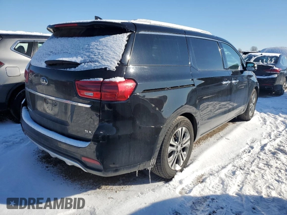 2019 Kia Sedona EX with VIN KNDMC5C16K6548143, listed as a Copart auction lot 41879835 with 230,976 mi miles and Clean Title. Bid and sale history available at carsss.com. Image 3.