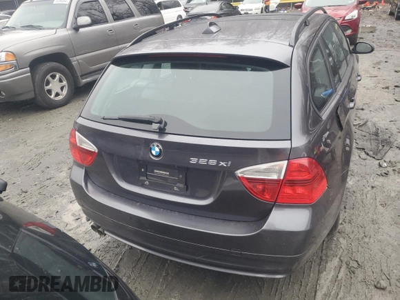 2007 BMW 3 Series 328xi with VIN WBAVT73517FZ36937, listed as a Copart auction lot 84458504 with 109,143 mi miles and Salvage title. Bid and sale history available at DreamBid. Image 6.
