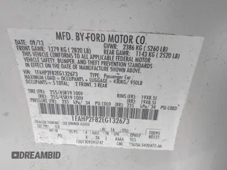 2014 Ford Taurus Limited with VIN 1FAHP2F82EG132673, listed as a IAAI auction lot 42669016 with 125,567 mi miles and . Bid and sale history available at DreamBid. Image 9.