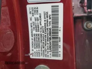 2011 Honda CR-V EX-L z VIN 5J6RE4H79BL096045, wystawiony jako Copart lot #51295825 z przebiegiem 144 627 mil mil oraz Szkoda całkowita • Salvage title. Historia ofert i sprzedaży dostępna na DreamBid. Obrazek 13.