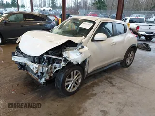 2013 Nissan Juke S with VIN JN8AF5MV1DT221881, listed as a IAAI auction lot 41192176 with 71,042 mi miles. Bid and sale history available at carsss.com. Image 2.