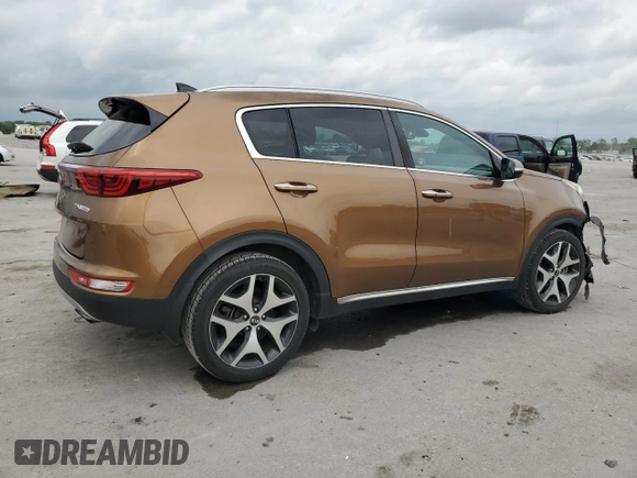 2017 Kia Sportage SX Turbo with VIN KNDPR3A66H7203597, listed as a Copart auction lot 54489895 with 121,997 mi miles and Salvage title. Bid and sale history available at DreamBid. Image 3.