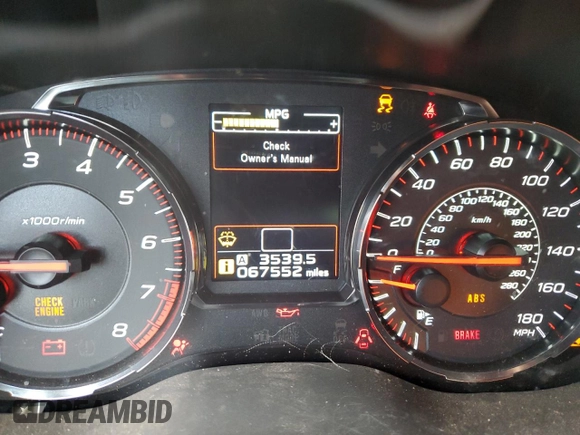 2020 Subaru WRX with VIN JF1VA1A68L9829299, listed as a Copart auction lot 85556024 with 67,552 mi miles and Salvage Title. Bid and sale history available at carsss.com. Image 9.