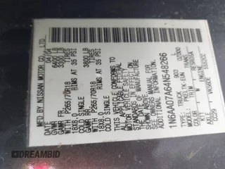 2004 Nissan Titan SE z VIN 1N6AA07A64N548266, wystawiony jako IAAI lot #42596026 z przebiegiem 204 226 mil mil oraz . Historia ofert i sprzedaży dostępna na DreamBid. Obrazek 9.