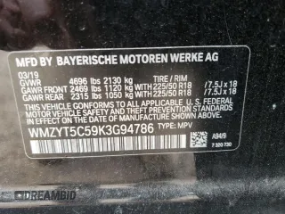 2019 MINI Countryman Cooper S with VIN WMZYT5C59K3G94786, listed as a Copart auction lot 75271294 with 0 mi miles and Non Repairable. Bid and sale history available at carsss.com. Image 12.