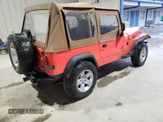 1995 Jeep Wrangler with VIN 1J4FY29S5SP230155, listed as a Copart auction lot 80106004 with 61,628 mi miles and Salvage Title. Bid and sale history available at carsss.com. Image 3.