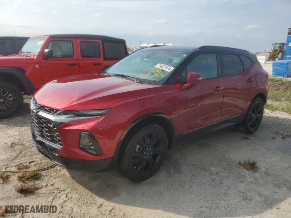 2022 Chevrolet Blazer RS with VIN 3GNKBERS7NS136492, listed as a Copart auction lot 74621974 with 0 mi miles and Non Repairable. Bid and sale history available at carsss.com. Image 1.