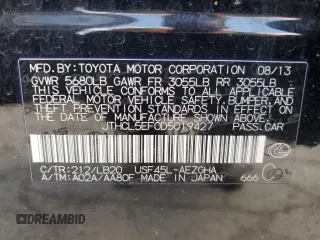 2013 Lexus LS 460 z VIN JTHCL5EF0D5019427, wystawiony jako Copart lot #56021135 z przebiegiem 95 609 mil mil oraz Szkoda całkowita • Salvage title. Historia ofert i sprzedaży dostępna na DreamBid. Obrazek 13.