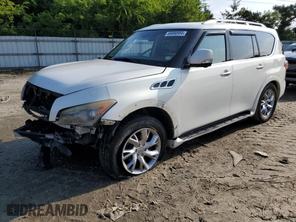 2011 Infiniti QX56 7-passenger with VIN JN8AZ2NE6B9004261, listed as a Copart auction lot 66890954 with 245,018 mi miles and Clean Title. Bid and sale history available at carsss.com. Image 1.