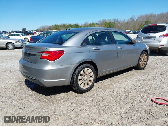 2013 Chrysler 200 LX with VIN 1C3CCBAB2DN560552, listed as a IAAI auction lot 41821028 with 179,085 mi miles. Bid and sale history available at carsss.com. Image 4.
