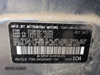 2018 Mitsubishi Mirage G4 SE with VIN ML32F4FJ0JHF06225, listed as a Copart auction lot 81490264 with 63,134 mi miles and Salvage Title. Bid and sale history available at carsss.com. Image 12.