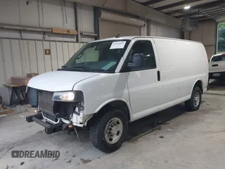 2021 Chevrolet Express Cargo with VIN 1GCWGAFP4M1160480, listed as a IAAI auction lot 42621437 with 99,142 mi miles and . Bid and sale history available at DreamBid. Image 2.