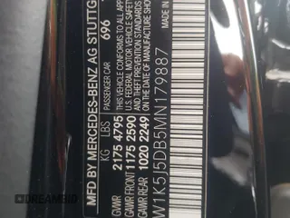 2021 Mercedes-Benz CLA 45 AMG with VIN W1K5J5DB5MN179887, listed as a Copart auction lot 70479254 with Not Provided miles and Salvage Title. Bid and sale history available at DreamBid. Image 12.