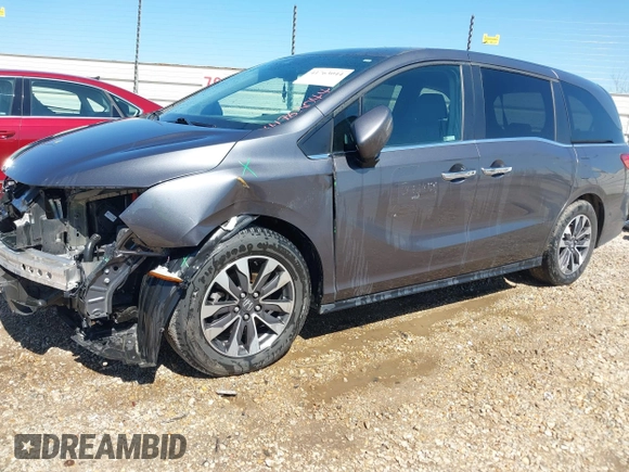 2023 Honda Odyssey EX-L with VIN 5FNRL6H67PB042624, listed as a IAAI auction lot 41763044 with 76,700 mi miles. Bid and sale history available at carsss.com. Image 18.