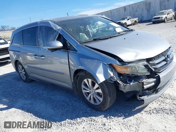 2016 Honda Odyssey EX-L with VIN 5FNRL5H67GB023727, listed as a IAAI auction lot 41673026 with Not Provided miles. Bid and sale history available at carsss.com. Image 1.