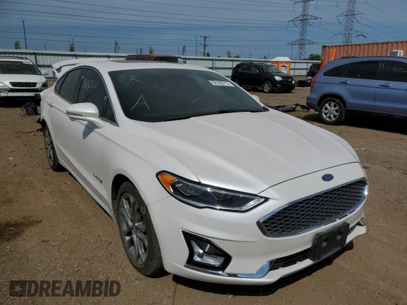 2019 Ford Fusion Hybrid Titanium with VIN 3FA6P0RU2KR255771, listed as a Copart auction lot 58183712 with 59,988 mi miles. Bid and sale history available at carsss.com. Image 1.
