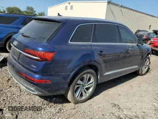 2021 Audi Q7 Premium Plus with VIN WA1LJAF74MD023455, listed as a Copart auction lot 72613464 with 56,968 mi miles and Salvage title. Bid and sale history available at DreamBid. Image 3.