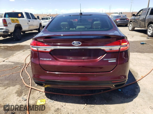 2017 Ford Fusion Titanium with VIN 3FA6P0K93HR114593, listed as a Copart auction lot 55650884 with 95,559 mi miles and Salvage Title. Bid and sale history available at carsss.com. Image 6.