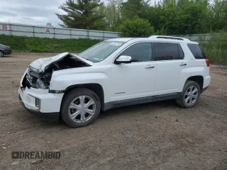 2017 GMC Terrain SLT z VIN 2GKFLPE3XH6213932, wystawiony jako Copart lot #57502775 z przebiegiem 65 847 mil mil oraz Czysty tytuł • Clean title. Historia ofert i sprzedaży dostępna na DreamBid. Obrazek 1.