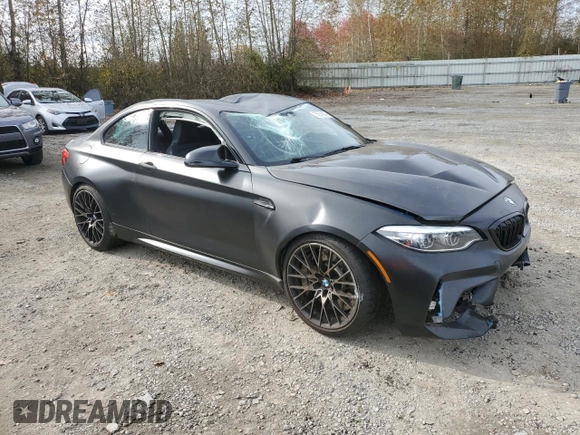 2019 BMW M2 Competition with VIN WBS2U7C56KVJ07484, listed as a Copart auction lot 75834424 with 16,168 mi miles and Salvage Title. Bid and sale history available at carsss.com. Image 4.