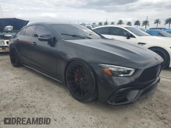 2019 Mercedes-Benz AMG GT 63 S z VIN WDD7X8KBXKA001960, wystawiony jako Copart lot #74843934 z przebiegiem Nie podano mil oraz Nie do naprawy • Non repairable. Historia ofert i sprzedaży dostępna na DreamBid. Obrazek 4.
