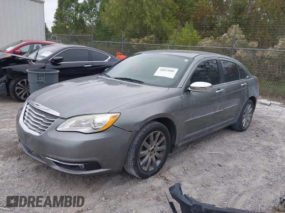 2013 Chrysler 200 Limited with VIN 1C3CCBCG4DN589768, listed as a IAAI auction lot 41201743 with 203,443 mi miles. Bid and sale history available at carsss.com. Image 2.