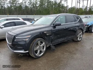 2021 Genesis GV80 Advanced + with VIN KMUHCESC4MU056355, listed as a Copart auction lot 45119714 with 70,177 mi miles. Bid and sale history available at carsss.com. Image 1.