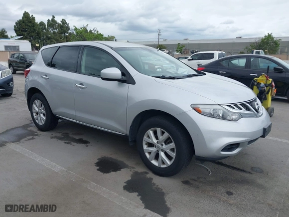 2012 Nissan Murano SL with VIN JN8AZ1MUXCW107804, listed as a IAAI auction lot 42136951 with 1 mi miles. Bid and sale history available at carsss.com. Image 1.