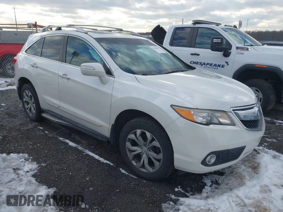 2015 Acura RDX Tech Pkg with VIN 5J8TB4H56FL000513, listed as a IAAI auction lot 41283811 with 167,324 mi miles. Bid and sale history available at carsss.com. Image 1.