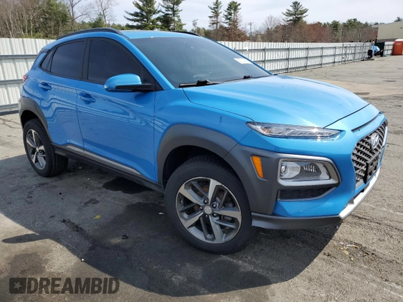 2020 Hyundai Kona Ultimate with VIN KM8K5CA53LU529456, listed as a Copart auction lot 53714925 with 0 mi miles and Salvage Title. Bid and sale history available at carsss.com. Image 4.
