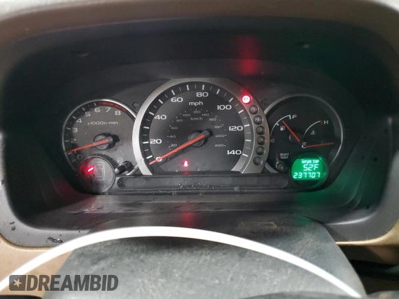 2005 Honda Pilot EX-L with VIN 5FNYF185X5B047522, listed as a Copart auction lot 55839695 with 237,707 mi miles and Salvage title. Bid and sale history available at DreamBid. Image 9.