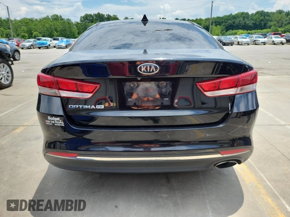 2017 Kia Optima LX with VIN KNAGT4L36H5153836, listed as a Copart auction lot 61222375 with 80,828 mi miles and Salvage title. Bid and sale history available at DreamBid. Image 6.