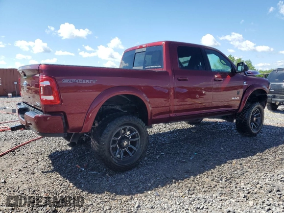 2022 Ram 2500 Big Horn with VIN 3C6UR5DL9NG185880, listed as a Copart auction lot 55616445 with 49,991 mi miles and Salvage title. Bid and sale history available at DreamBid. Image 3.