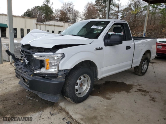 2019 Ford F-150 XL with VIN 1FTMF1C5XKKD50398, listed as a Copart auction lot 43720955 with 0 mi miles and Salvage Title. Bid and sale history available at carsss.com. Image 1.